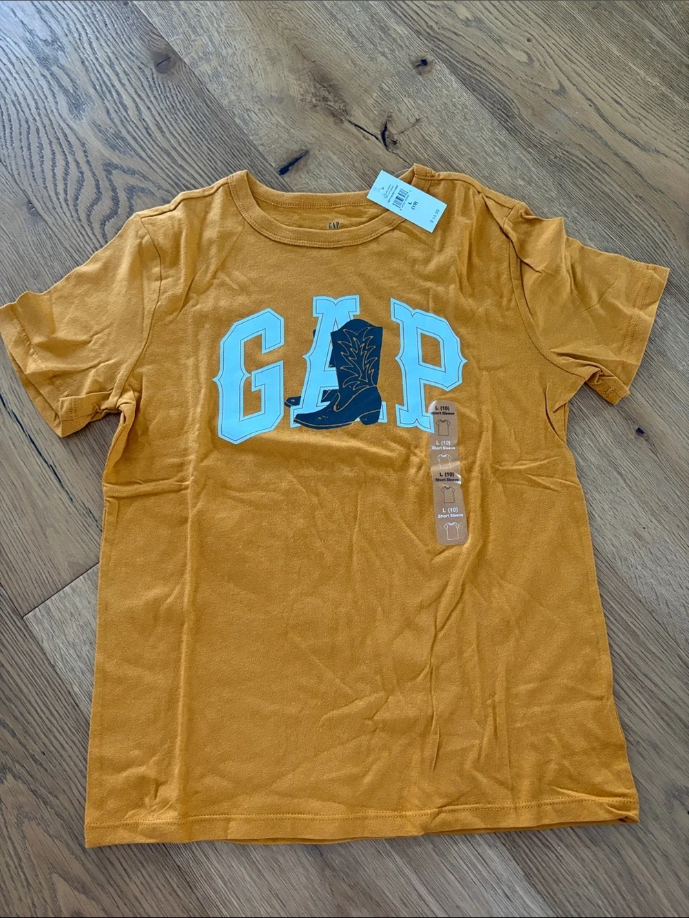 GAP Kids Boys Yellow Short Sleeve T-Shirt, size L (10) Large